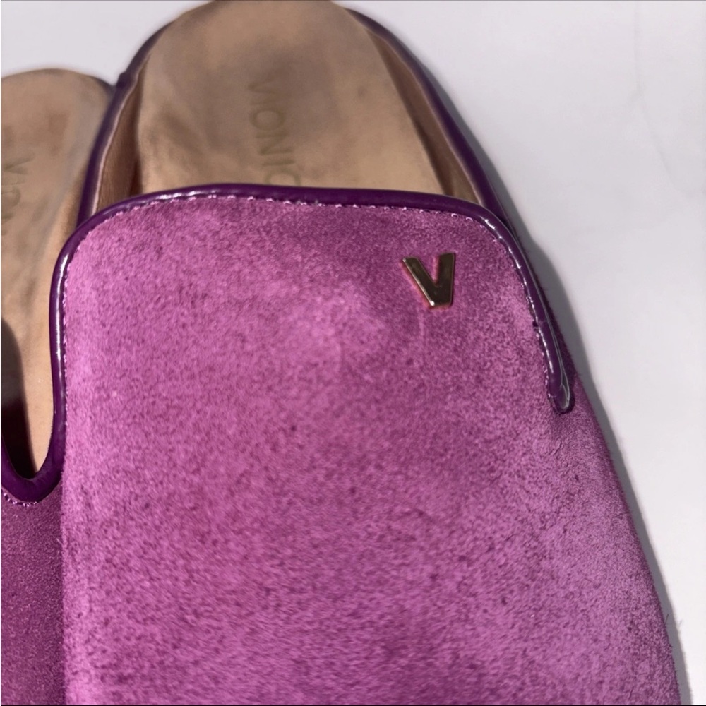 Vionic Womens 8.5 Carnegie Mules Loafers Shoes
Purple Suede comfort insole slide - Picture 5 of 12